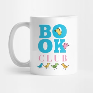 Cute Book Club With Birds Mug